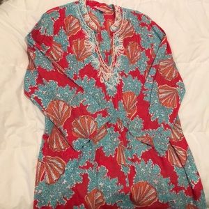 Lily Pulitzer beaded Sarasota tunic